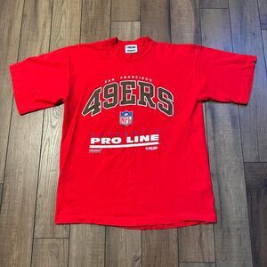 Vintage NFL Proline San Francisco 49ers T Shirt Men's Large 1993 Red‎